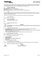 Preview for 4 page of Tronair 02A7874C0110 Operation & Service Manual