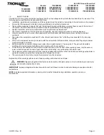 Preview for 5 page of Tronair 112850D0000 Operation & Service Manual