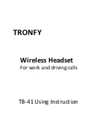 Tronfy TB-41 Using Instruction preview