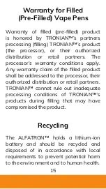 Preview for 16 page of TRONIAN Alfatron Manual