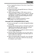 Preview for 50 page of Tronic 289960 Operating Instructions Manual