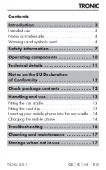 Предварительный просмотр 5 страницы Tronic 353640 2010 Operating Instructions Manual