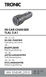 Preview for 1 page of Tronic 354269 2010 Operating Instructions Manual