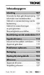 Предварительный просмотр 108 страницы Tronic 383705 2110 Operating Instructions Manual