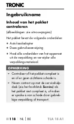 Предварительный просмотр 121 страницы Tronic 383705 2110 Operating Instructions Manual