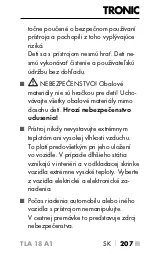 Предварительный просмотр 210 страницы Tronic 383705 2110 Operating Instructions Manual