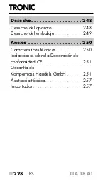 Предварительный просмотр 231 страницы Tronic 383705 2110 Operating Instructions Manual