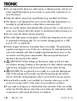 Preview for 11 page of Tronic 401440 2107 Operating Instructions Manual