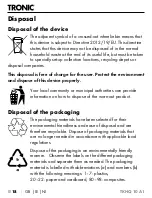 Preview for 21 page of Tronic 401440 2107 Operating Instructions Manual