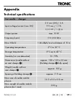 Preview for 22 page of Tronic 401440 2107 Operating Instructions Manual