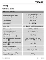 Preview for 46 page of Tronic 401440 2107 Operating Instructions Manual