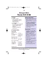 Preview for 44 page of Tronic KH 3106 Operating And Safety Instructions Manual