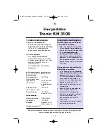 Preview for 64 page of Tronic KH 3106 Operating And Safety Instructions Manual