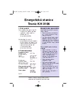 Preview for 104 page of Tronic KH 3106 Operating And Safety Instructions Manual