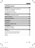 Preview for 122 page of Tronic TCA 3 A1 Operating Instructions Manual