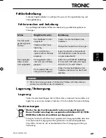 Preview for 72 page of Tronic TLG 1000 C4 Operating Instructions Manual