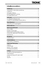 Preview for 4 page of Tronic TLG 1000 D6 Operating Instructions Manual