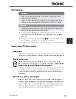 Preview for 72 page of Tronic TLG 500 B1 Operating Instructions Manual