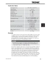 Preview for 74 page of Tronic TLG 500 B1 Operating Instructions Manual