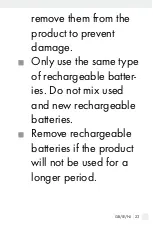 Предварительный просмотр 23 страницы Tronic TRC 4 A1 Operation And Safety Notes