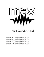 Предварительный просмотр 1 страницы Tronios Max-5020 Car Boombox 1x10" User Manual