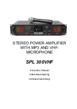 Tronios SPL 300VHF Instruction Manual preview