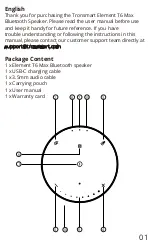 Preview for 3 page of Tronsmart Element T6 Max User Manual