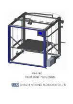 TRONXY X5SA-500 Installation Instructions Manual preview