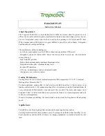Tropicool PortaChill PC-05 Instruction Manual preview