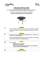 tropitone 401154FTBL Installation And Operating Instructions Manual preview