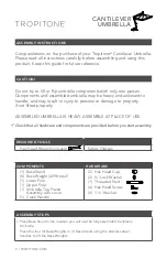 Preview for 2 page of tropitone 7AS010CKD Assembly Instructions