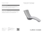 Preview for 1 page of tropitone CURVE CHAISE Quick Start Manual