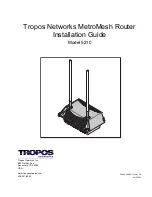 Tropos Networks 5210 Installation Manual предпросмотр