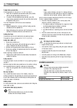 Предварительный просмотр 14 страницы Trotec 1210003006 Operating Manual