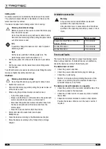 Предварительный просмотр 16 страницы Trotec 1210003030 Operating Manual