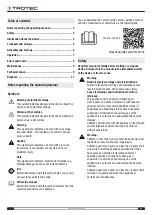 Предварительный просмотр 2 страницы Trotec 1410000521 Operating Manual