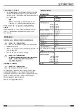 Предварительный просмотр 9 страницы Trotec 1410000521 Operating Manual