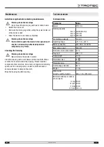 Предварительный просмотр 9 страницы Trotec 1410000609 Operating Manual