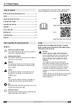 Предварительный просмотр 2 страницы Trotec 1410000661 Operating Manual