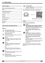 Предварительный просмотр 2 страницы Trotec 4451000111 Operating Manual