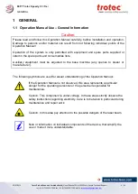 Предварительный просмотр 5 страницы Trotec 8017 Operation Manual