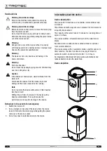 Preview for 4 page of Trotec B7E Operating Manual