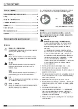 Preview for 2 page of Trotec BG40 Operating Manual