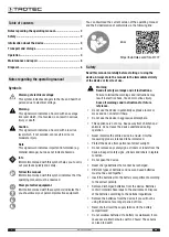 Preview for 2 page of Trotec BW05 Operating Manual