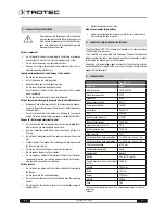 Предварительный просмотр 3 страницы Trotec IDS 100 Operation Manual