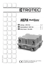 Trotec MultiiQube HEPA Operating Manual preview