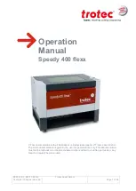 Trotec Speedy 400 flexx Operation Manual предпросмотр