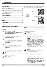 Предварительный просмотр 2 страницы Trotec TCH 2010 E Operating Manual