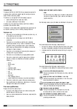 Preview for 4 page of Trotec TDP 370 E Original Instructions Manual