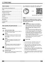 Предварительный просмотр 2 страницы Trotec TDS DSP Operating Manual